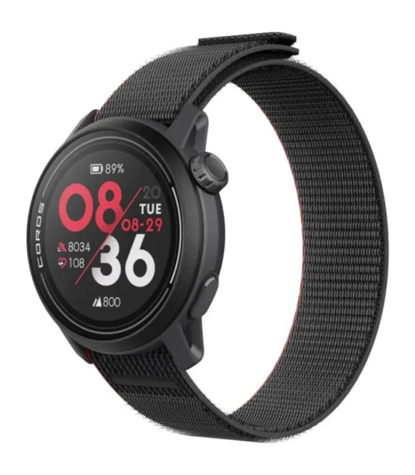 Coros Pace 3 GPS spordikell, musta nailonrihmaga