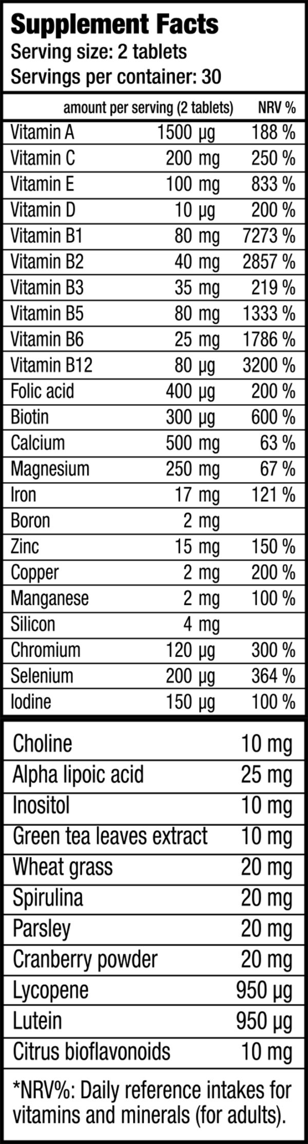 Multivitamiin Naistele 60tab BioTech USA - Image 2