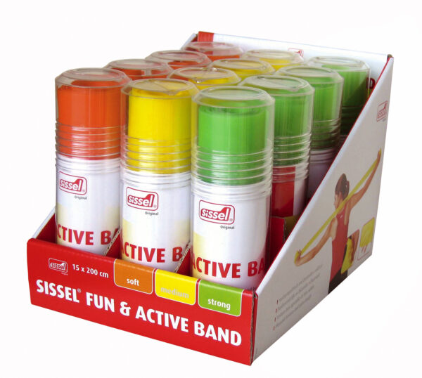 SISSEL® Fun- & Active-treeningkumm, kollane  (keskmine) 15cm x 2 m - Image 6