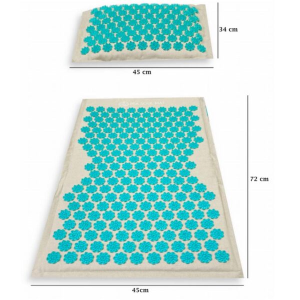 Nõelmatt akupunktuurmatt REA Eco Soul Türkiissinine (Matt + padi + kott) - Image 6
