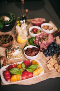 variety of food on the table
